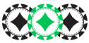 green and black poker chips
